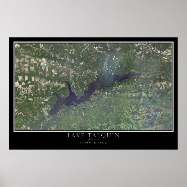 Lake Talquin Florida Satellite Poster Map (Front)