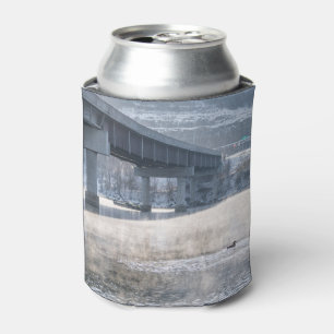 Lake Taneycomo Foggy Winter Fishing Can Cooler