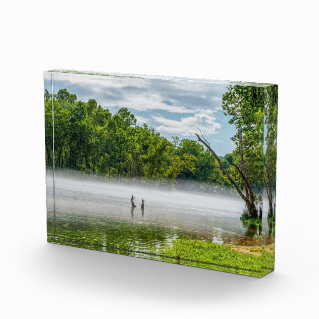 Lake Taneycomo Summer Fog Photo Block (Right)