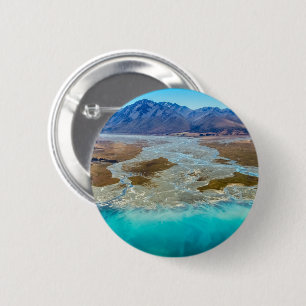 Lake Tekapo and Southern Alps, New Zealand 6 Cm Round Badge
