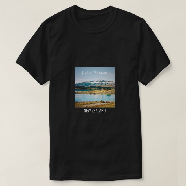 Lake Tekapo New Zealand South Island travel T-Shirt (Design Front)