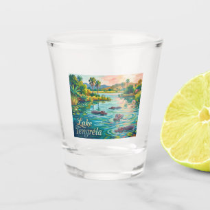 Lake Tengréla (Hippos) Burkina Faso Shot Glass