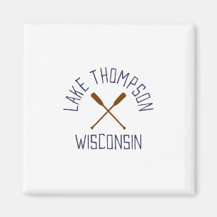 Lake Thompson Wisconsin Outdoors Vintage Magnet