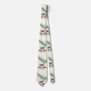 Lake Thun Switzerland map Photo Print Coffee Mug Tie