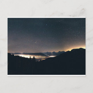 Lake Thun, Switzerland & Starry Sky Postcard