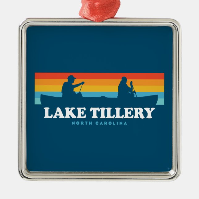Lake Tillery North Carolina Canoe Metal Ornament (Front)