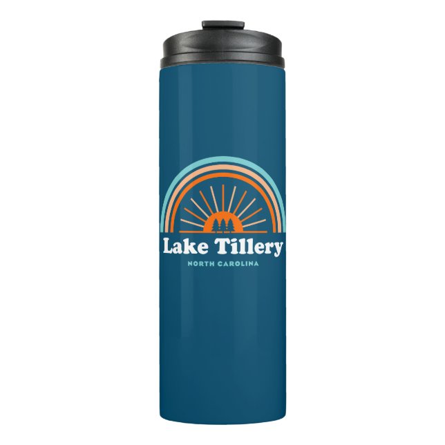 Lake Tillery North Carolina Rainbow Thermal Tumbler (Front)