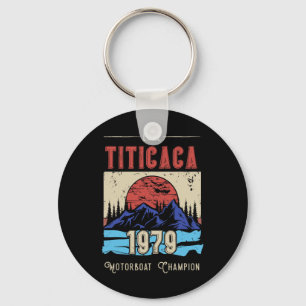 Lake Titicaca Motorboat Champion 1979 Sunset  Key Ring