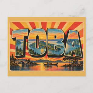 Lake Toba Samosir Island Crater Lake Vintage Postcard
