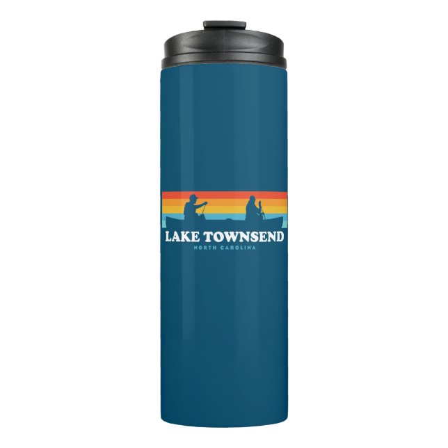 Lake Townsend North Carolina Canoe Thermal Tumbler (Front)