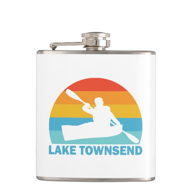 Lake Townsend North Carolina Kayak Hip Flask (Front)