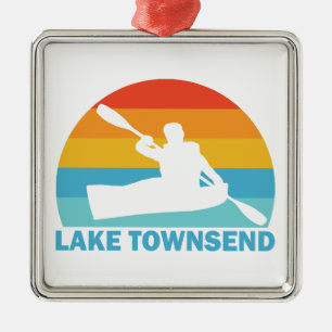Lake Townsend North Carolina Kayak Metal Ornament