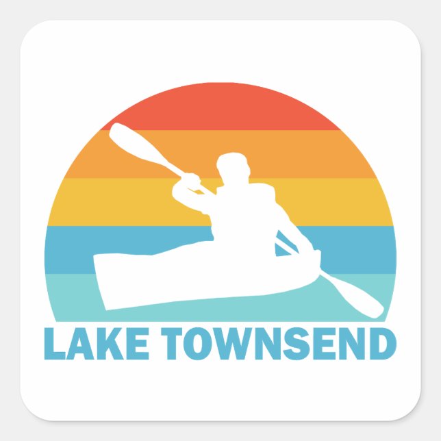 Lake Townsend North Carolina Kayak Square Sticker (Front)