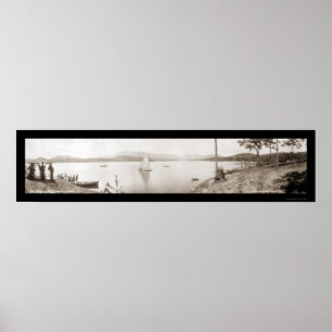 Lake Toxaway NC Boats Photo 1911 Poster