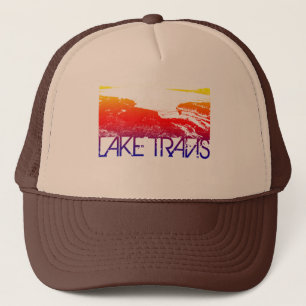 Lake Travis Skyline Design Trucker Hat