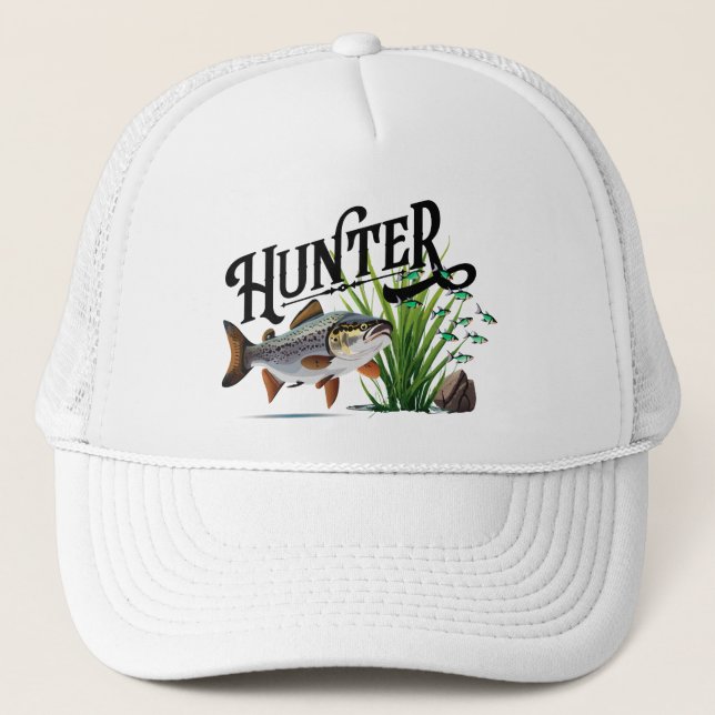 Lake Trout on the Hunt Trucker Hat (Front)