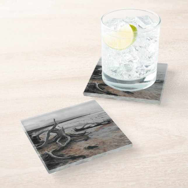 Lake Tyrrell Natural Forces  Glass Coaster (Angled)