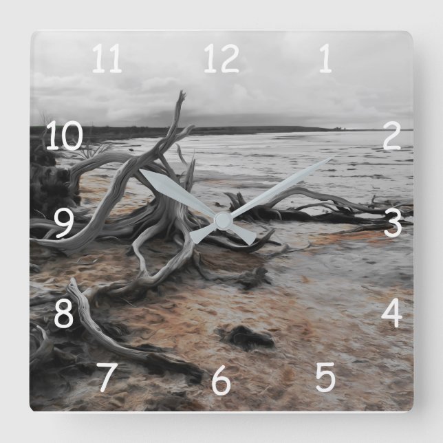 Lake Tyrrell Natural Forces Square Wall Clock (Front)