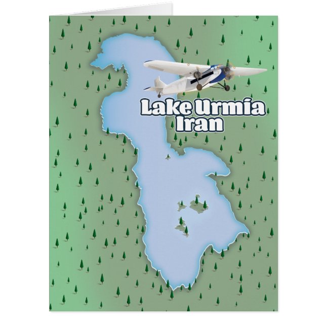 Lake Urmia Iran Travel Map (Front)