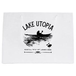 Lake Utopia New Brunswick Canada Lakes - Kayaker Large Gift Bag