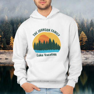 Lake Vacation Sunset Cool Personalised Hoodie