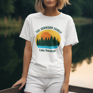Lake Vacation Sunset Personalised Women's T-Shirt