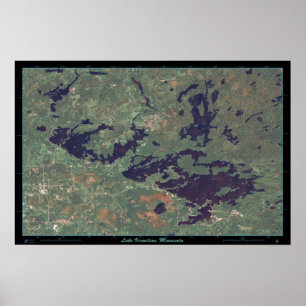 Lake Vermilion, Minnesota satellite poster
