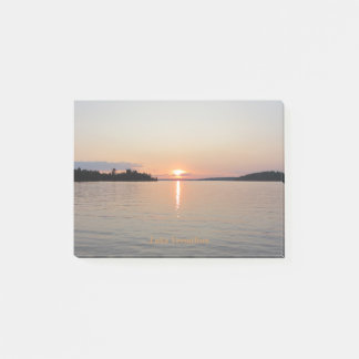 Lake Vermilion Sunset Blue Pink Post-it Notes