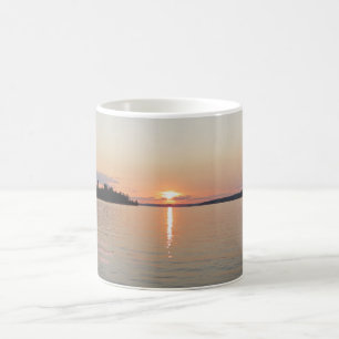 Lake Vermilion Sunset Blue Rose Coffee Mug