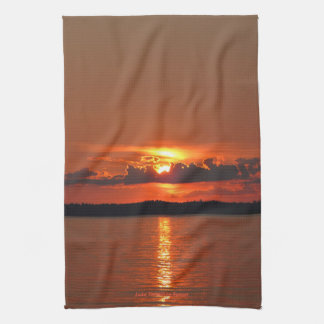 Lake Vermilion Sunset Tea Towel