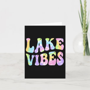 Lake Vibes Funny Fishing Boating Sailing Women Gir Card