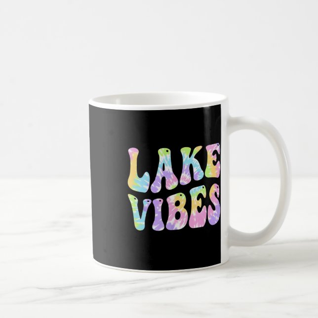 Lake Vibes Funny Fishing Boating Sailing Women Gir Coffee Mug (Right)