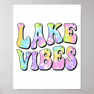 Lake Vibes Funny Fishing Boating Sailing Women Gir Poster