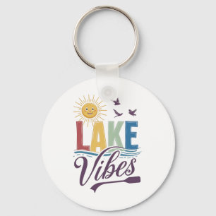 Lake Vibes Lake Adventure Nature Mountains Hiking Key Ring