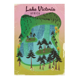 Lake Victoria African travel poster