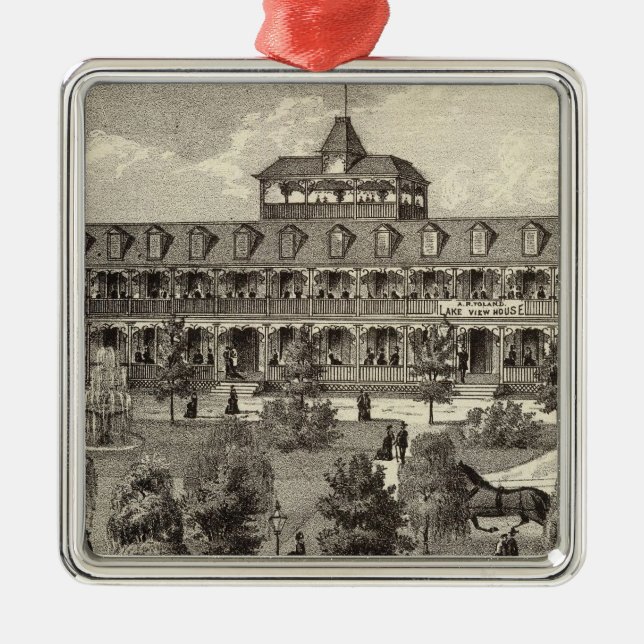 Lake View House in Asbury Park, NJ Metal Tree Decoration (Front)