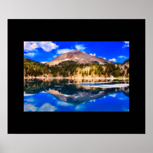 Lake View Lassen Volcanic National Park Poster (Front)