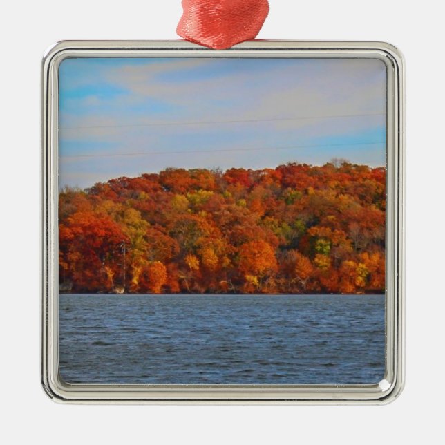 Lake View Metal Ornament (Front)