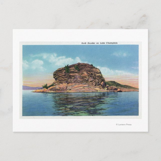 Lake View of the Rock Dunder Postcard (Front)