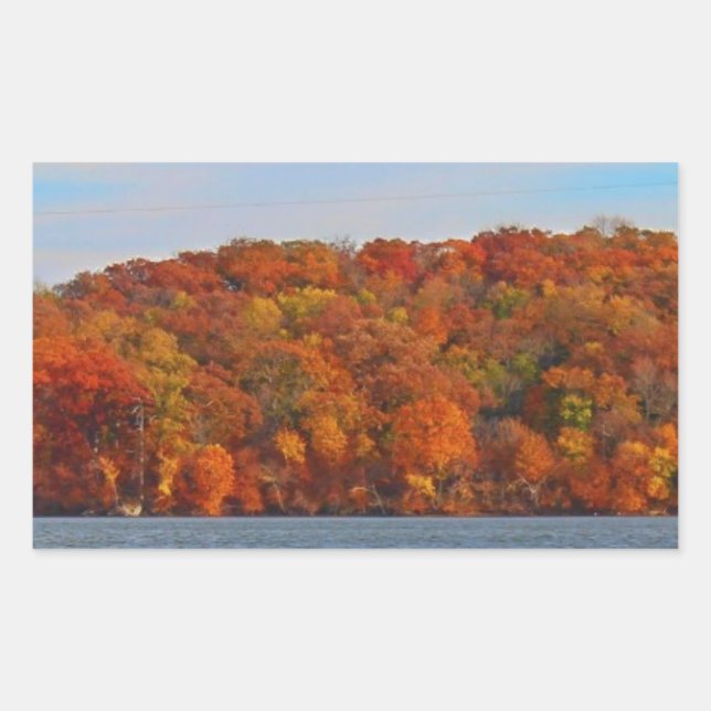 Lake View Rectangular Sticker (Front)