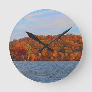 Lake View Round Clock