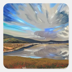 LAKE VIEW SQUARE STICKER