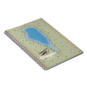 Lake Võrtsjärv Estonia map Notebook