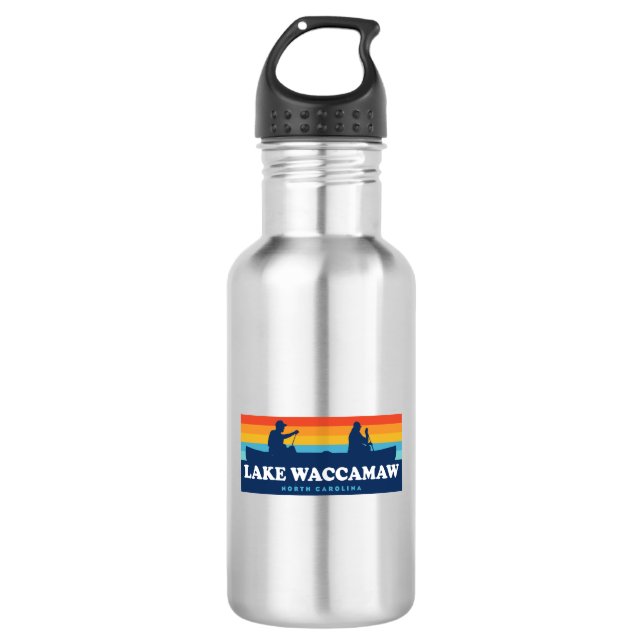 Lake Waccamaw North Carolina Canoe 532 Ml Water Bottle (Front)