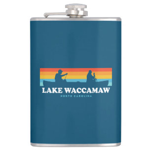 Lake Waccamaw North Carolina Canoe Hip Flask