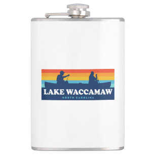 Lake Waccamaw North Carolina Canoe Hip Flask