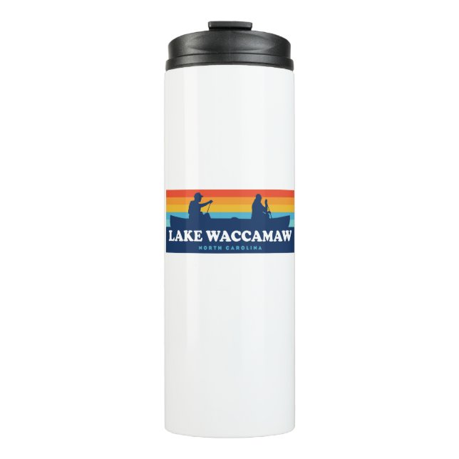 Lake Waccamaw North Carolina Canoe Thermal Tumbler (Front)