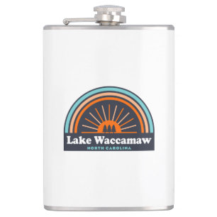 Lake Waccamaw North Carolina Rainbow Hip Flask