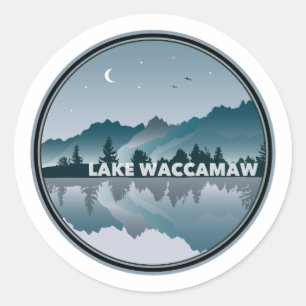 Lake Waccamaw North Carolina Reflection Classic Round Sticker