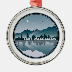 Lake Waccamaw North Carolina Reflection Metal Ornament